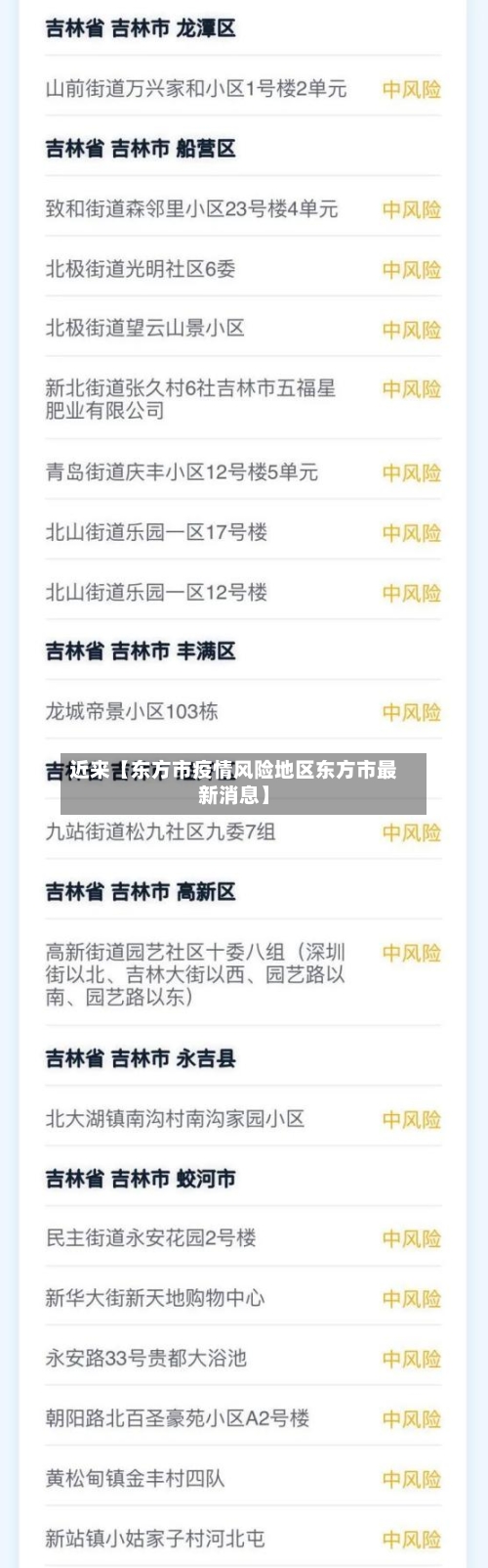 近来【东方市疫情风险地区东方市最新消息】