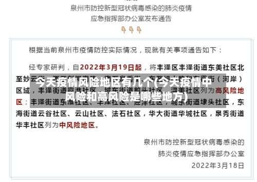 今天疫情风险地区有几个(今天疫情中风险和高风险是哪些地方)-第3张图片