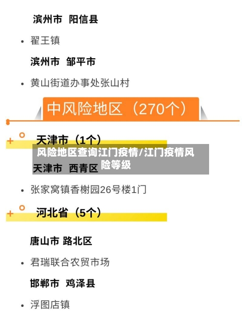 风险地区查询江门疫情/江门疫情风险等级-第3张图片