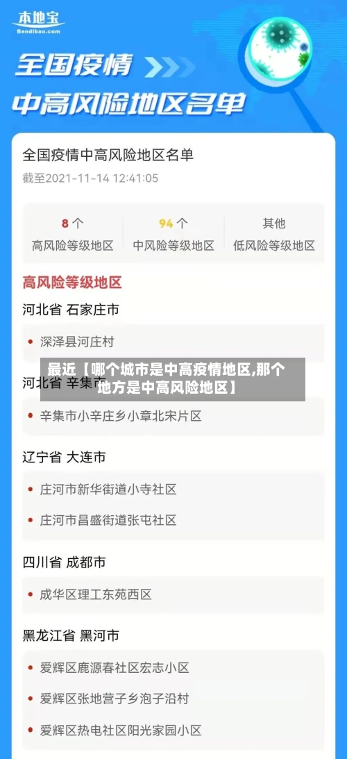 最近【哪个城市是中高疫情地区,那个地方是中高风险地区】-第2张图片