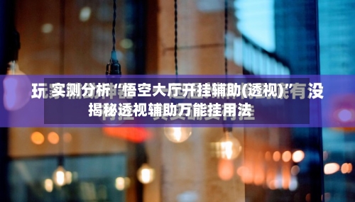 实测分析“悟空大厅开挂辅助(透视)”揭秘透视辅助万能挂用法-第3张图片