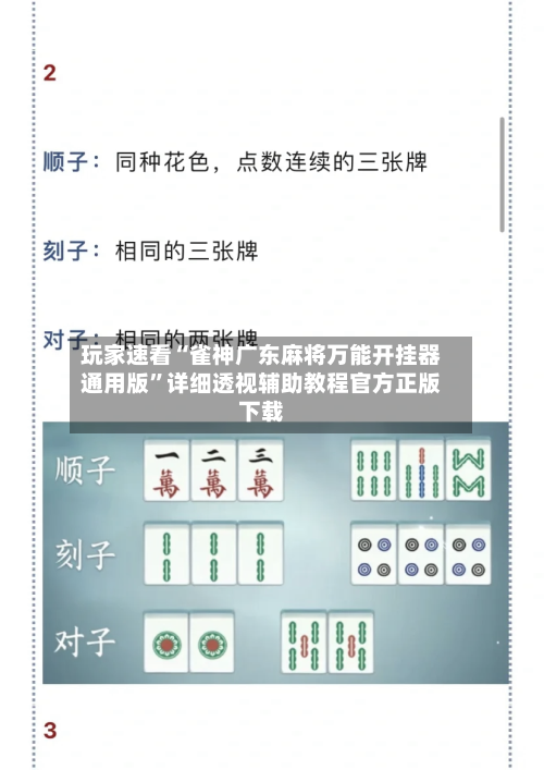 玩家速看“雀神广东麻将万能开挂器通用版”详细透视辅助教程官方正版下载