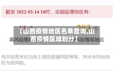 【山西疫情地区名单查询,山西疫情区域划分】