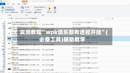 实测教程”wpk俱乐部有透视开挂”(必备工具)辅助教学