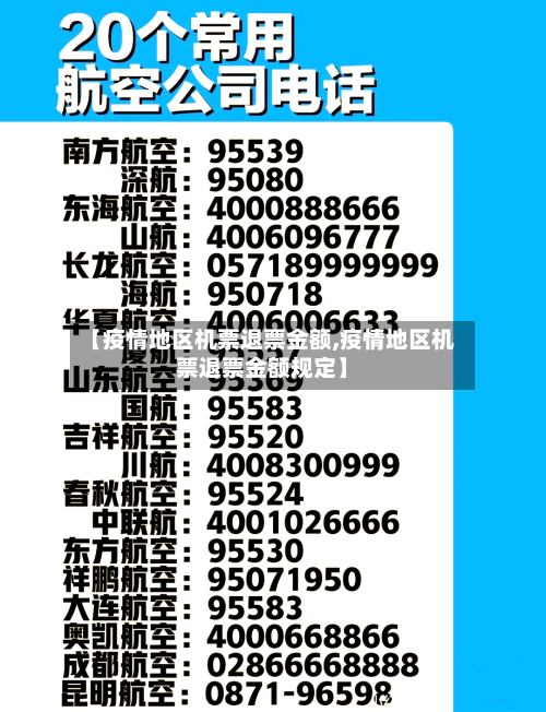 【疫情地区机票退票金额,疫情地区机票退票金额规定】-第2张图片