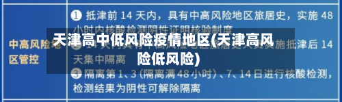 天津高中低风险疫情地区(天津高风险低风险)
