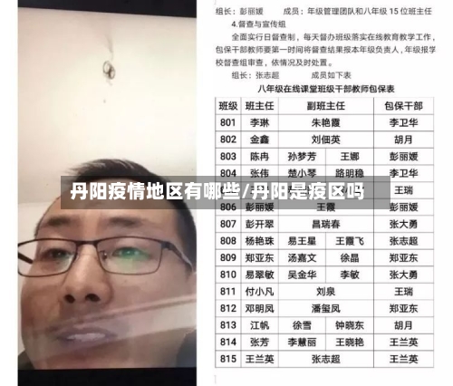 丹阳疫情地区有哪些/丹阳是疫区吗