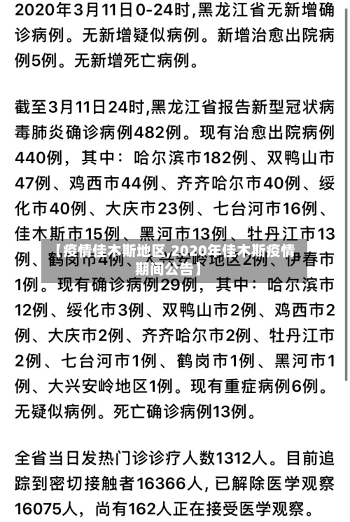 【疫情佳木斯地区,2020年佳木斯疫情期间公告】