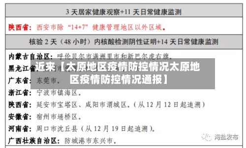 近来【太原地区疫情防控情况太原地区疫情防控情况通报】