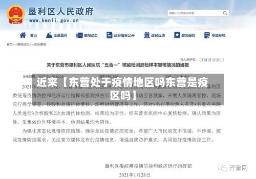 近来【东营处于疫情地区吗东营是疫区吗】-第2张图片